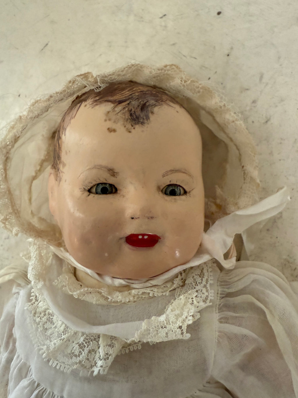 1929 Edward Imeson Horsman Toy Co Composition Baby with Tin eyes Doll