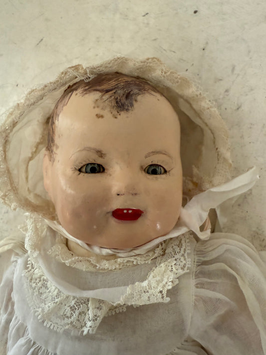1929 Edward Imeson Horsman Toy Co Composition Baby with Tin eyes Doll