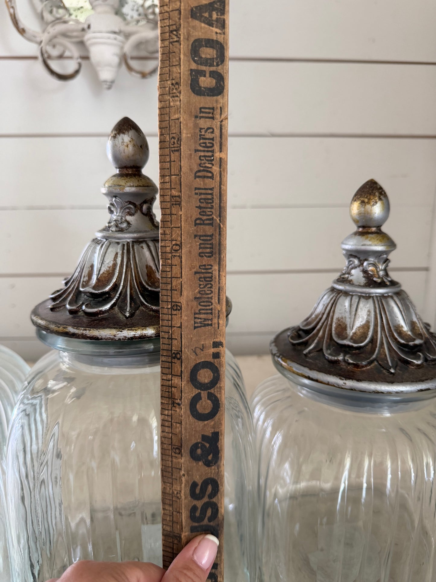 Set of three canisters will have tops painted