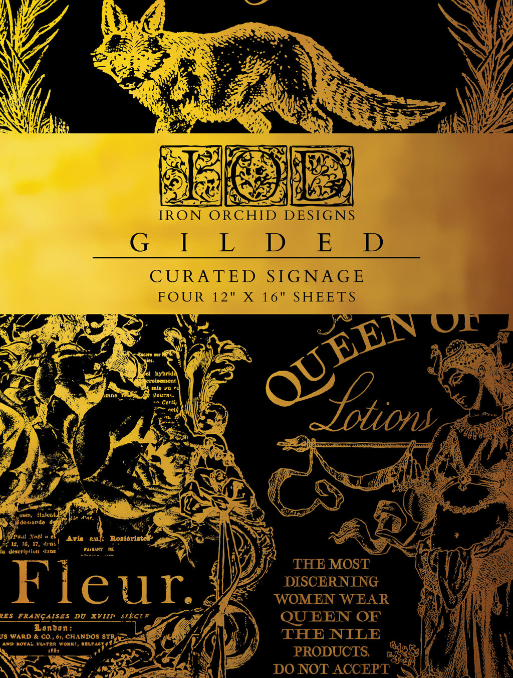 Curated Signage | Gilded Foil Transfer | IOD Iron Orchid Designs