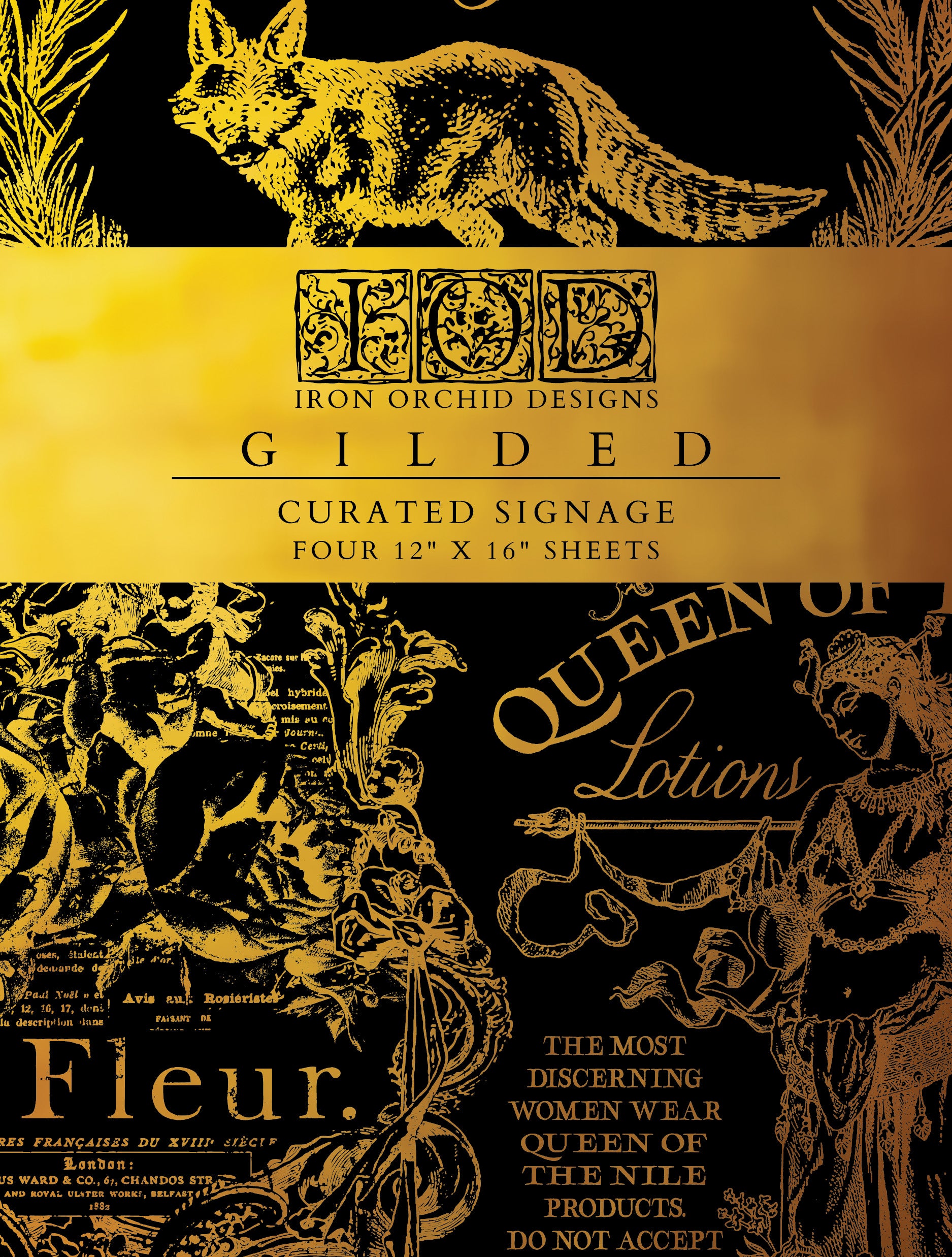 Curated Signage | Gilded Foil Transfer | IOD Iron Orchid Designs