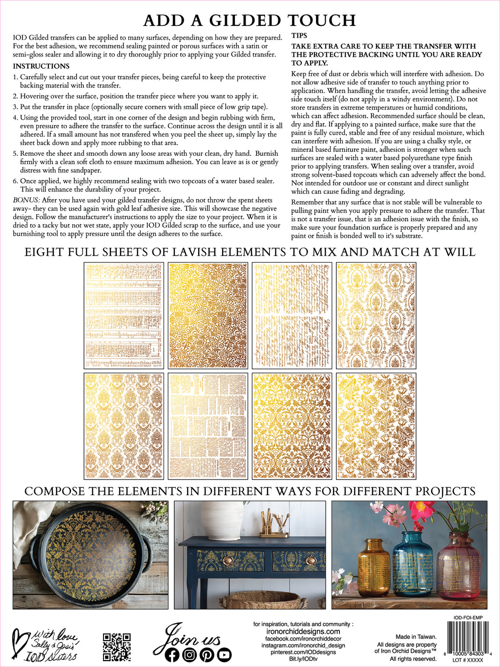 Emporium | Gilded Foil Transfer | IOD Iron Orchid Designs