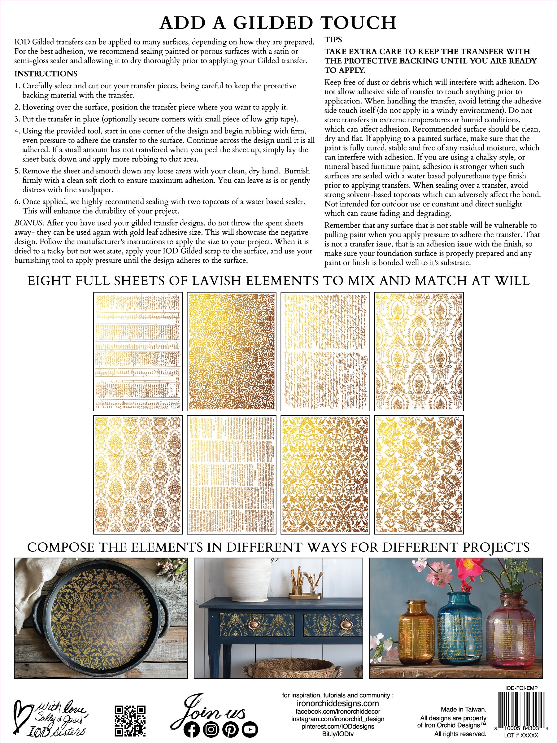 Emporium | Gilded Foil Transfer | IOD Iron Orchid Designs