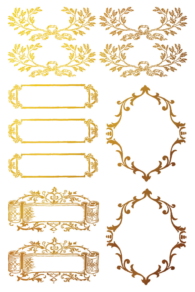 Petits Ornements | Gilded Foil Transfer | IOD Iron Orchid Designs