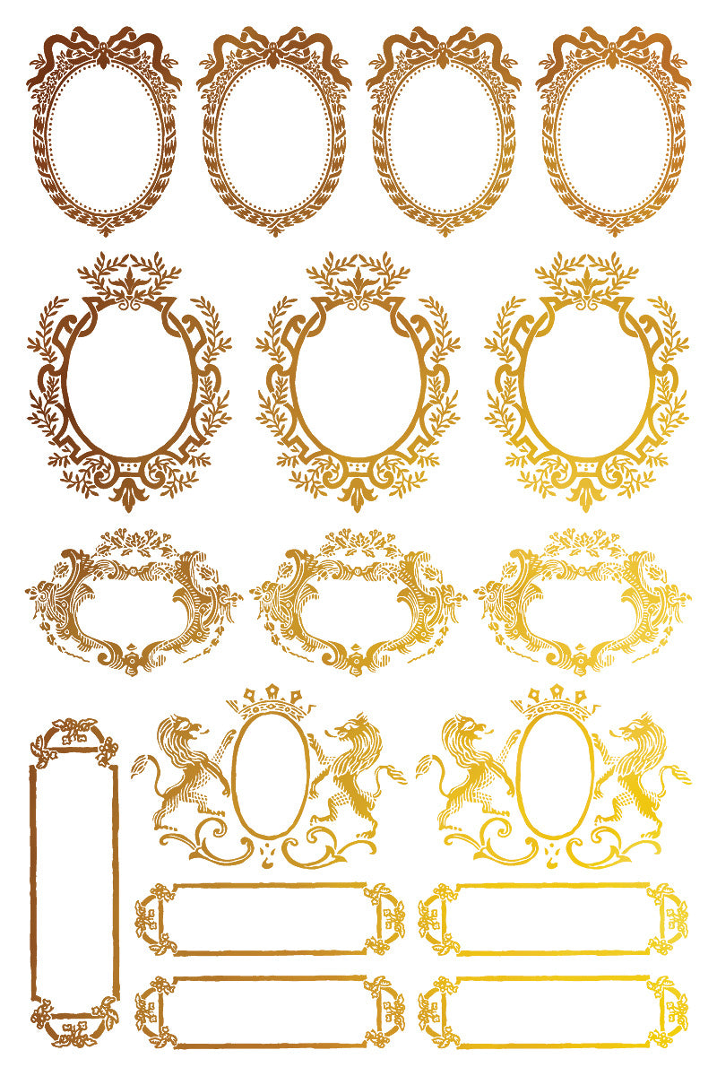 Petits Ornements | Gilded Foil Transfer | IOD Iron Orchid Designs