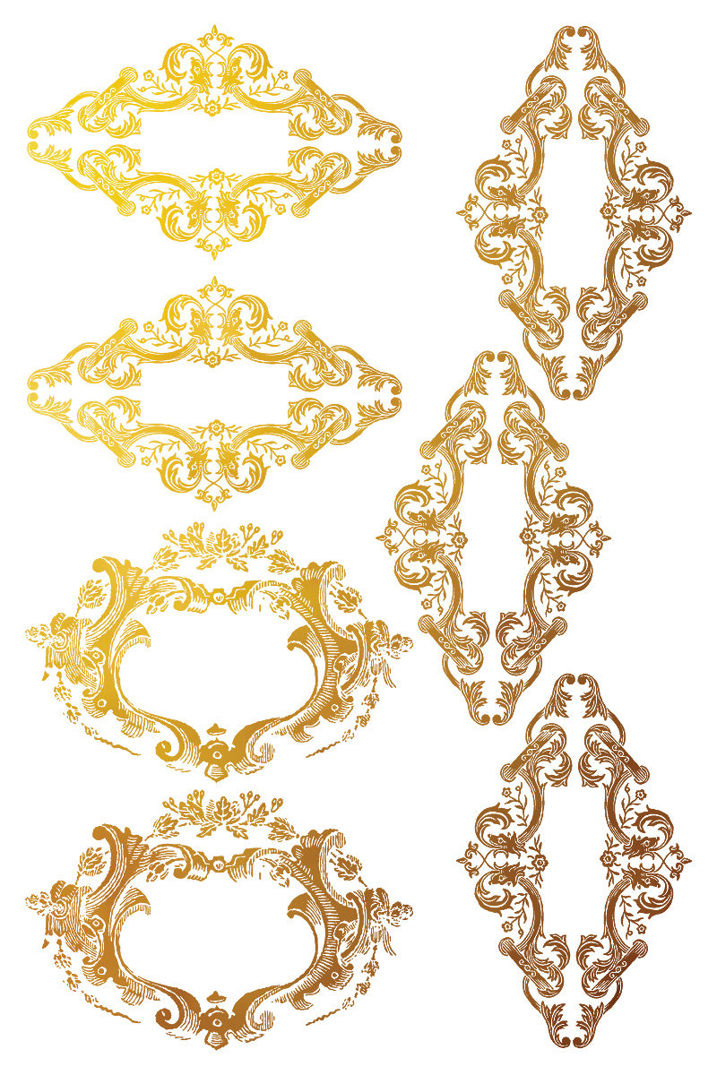Petits Ornements | Gilded Foil Transfer | IOD Iron Orchid Designs