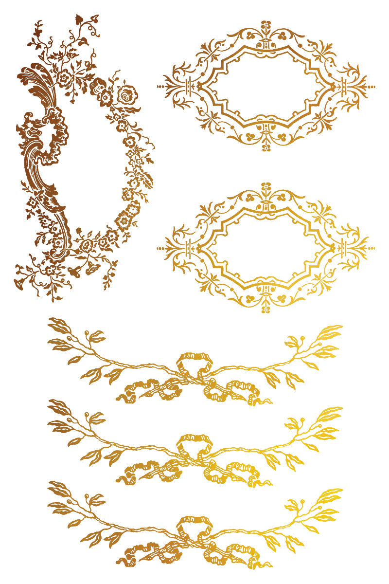 Petits Ornements | Gilded Foil Transfer | IOD Iron Orchid Designs