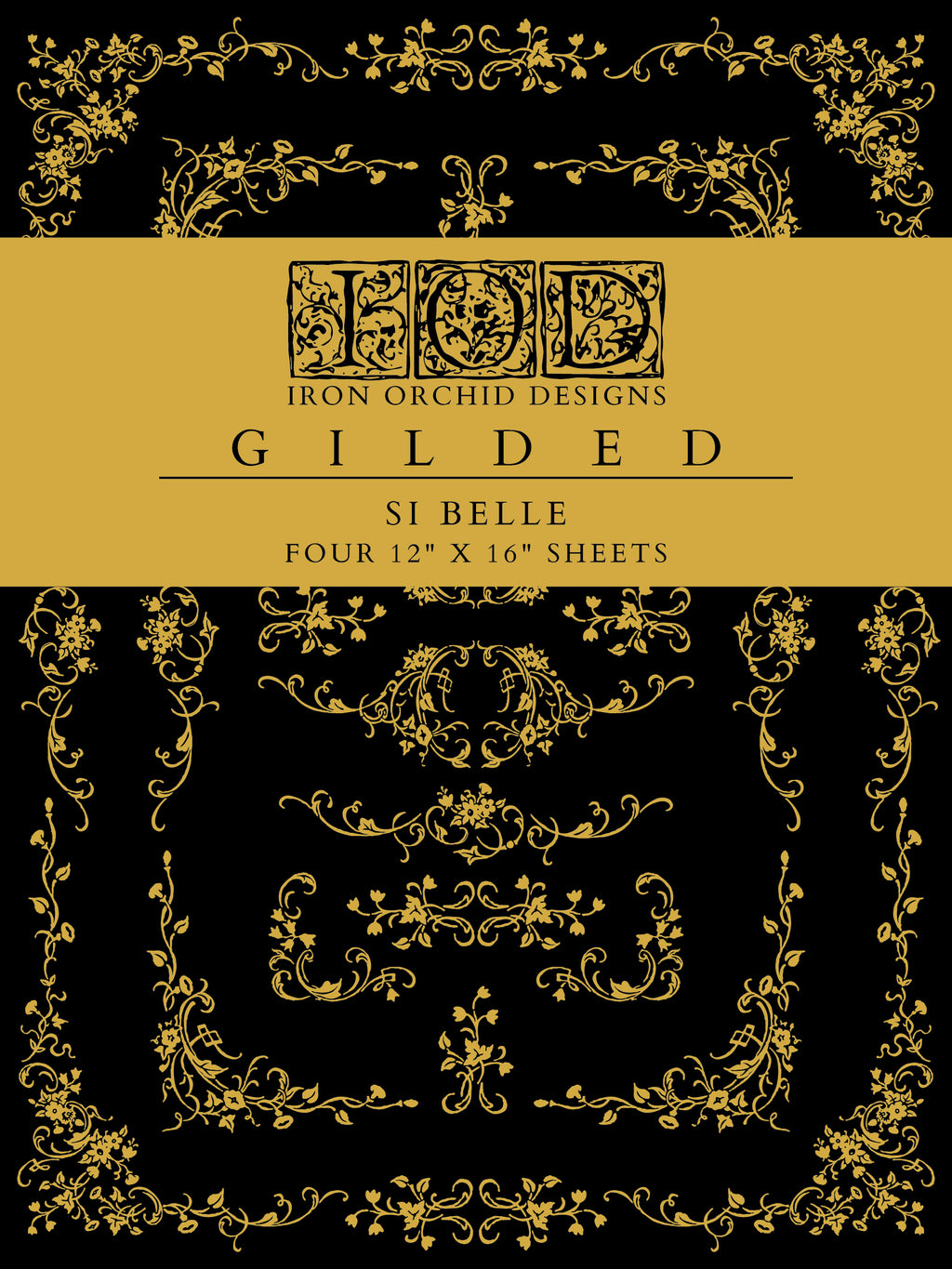 Si Belle | Gilded Foil Transfer | IOD Iron Orchid Designs