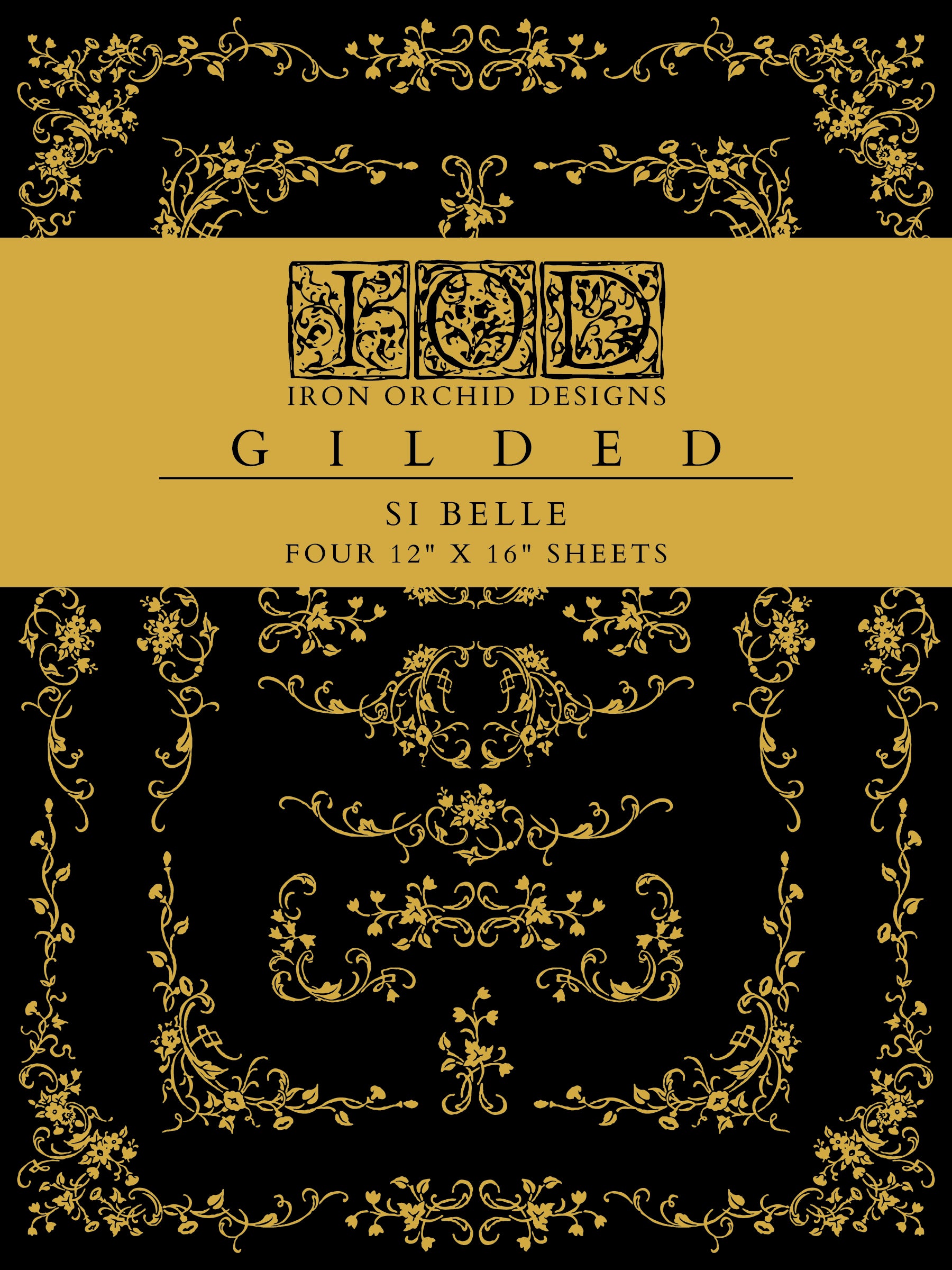 Si Belle | Gilded Foil Transfer | IOD Iron Orchid Designs