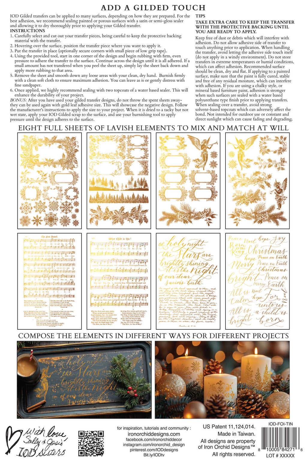 Tinsel | Gilded Foil Transfer | IOD Iron Orchid Designs