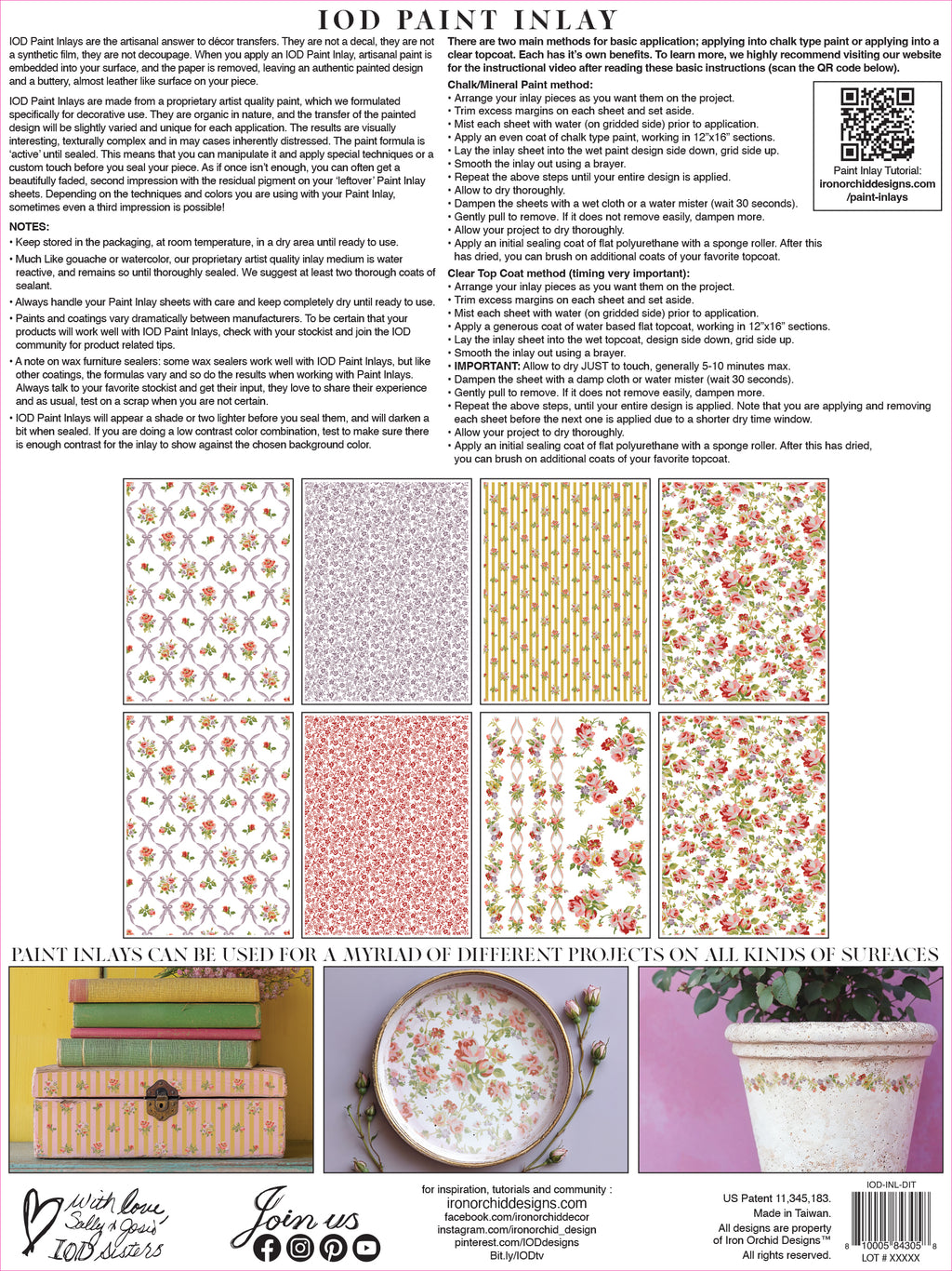 Ditsy Blooms | Paint Inlay | IOD Iron Orchid Designs
