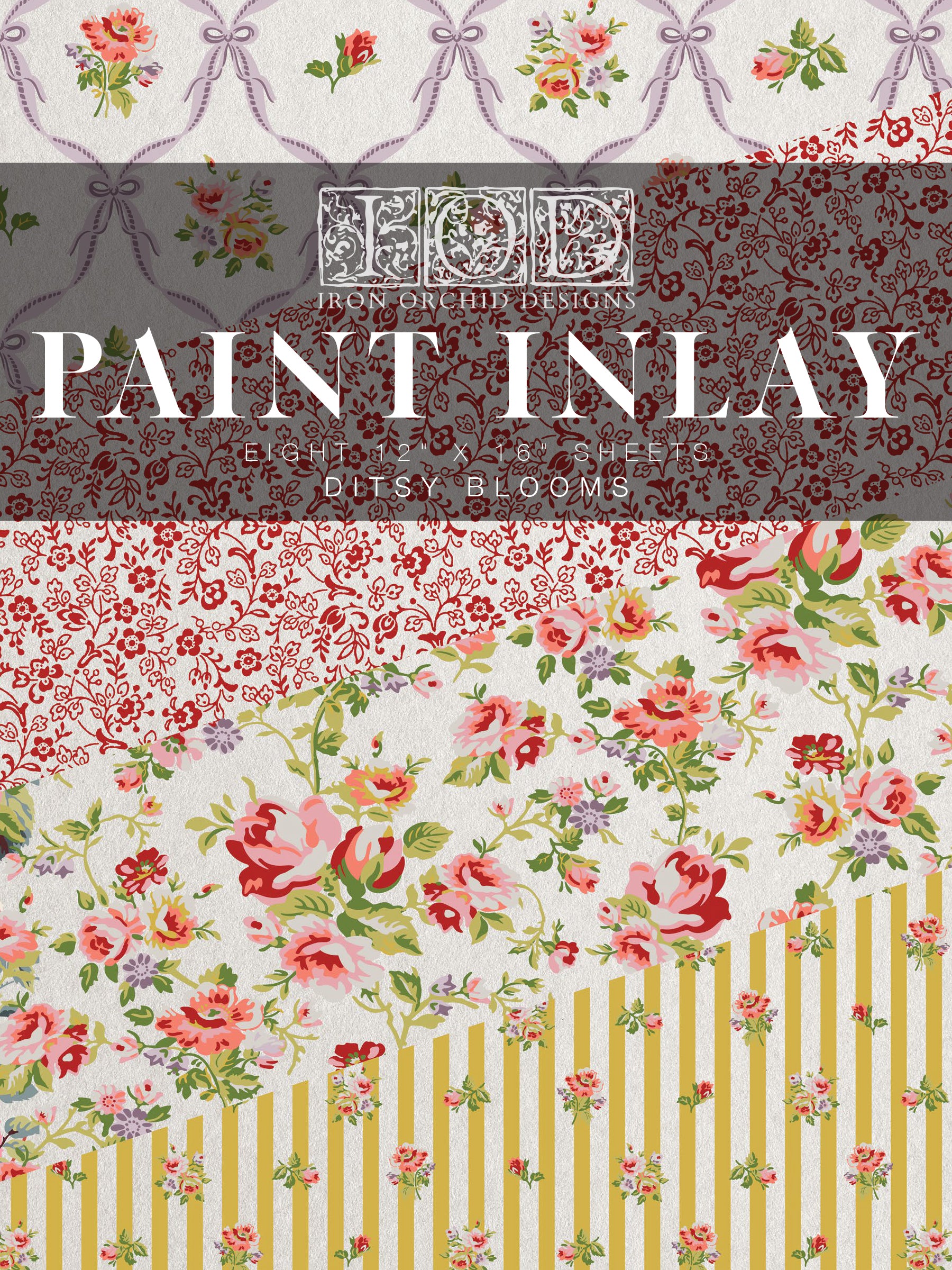 Ditsy Blooms | Paint Inlay | IOD Iron Orchid Designs