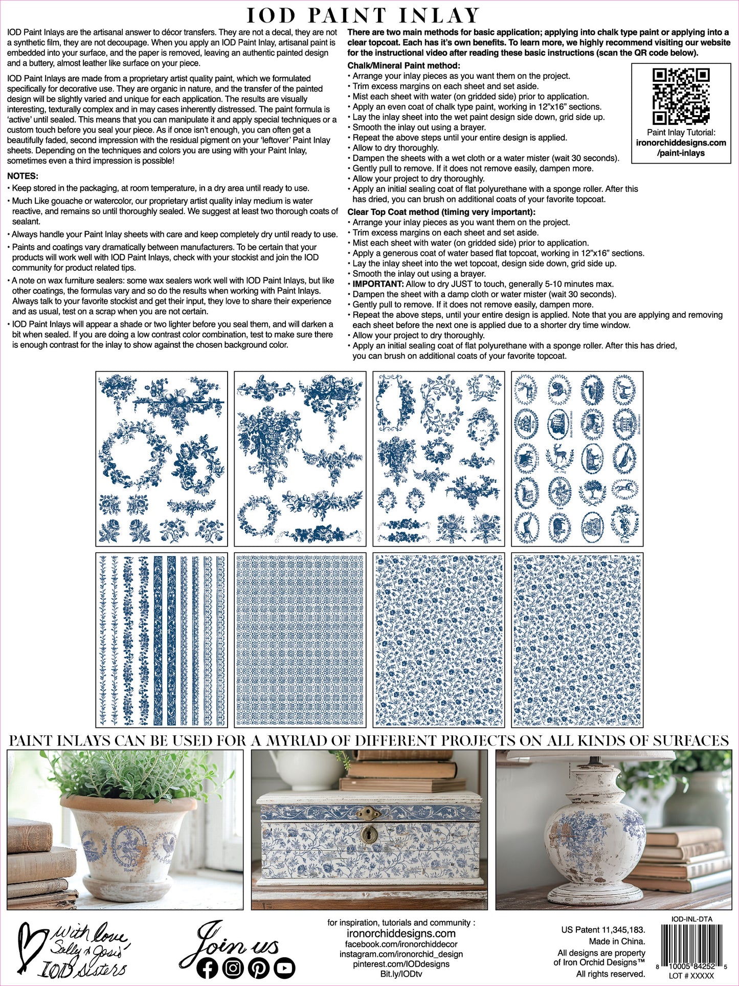 Delft Traditions Azure | IOD Paint Inlay