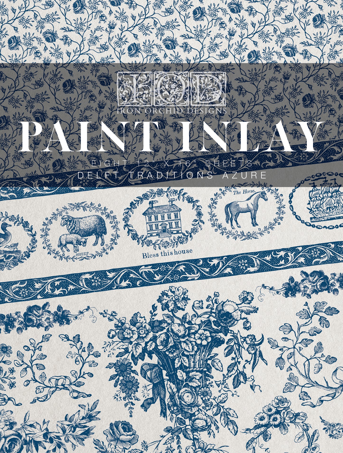 Delft Traditions Azure | IOD Paint Inlay