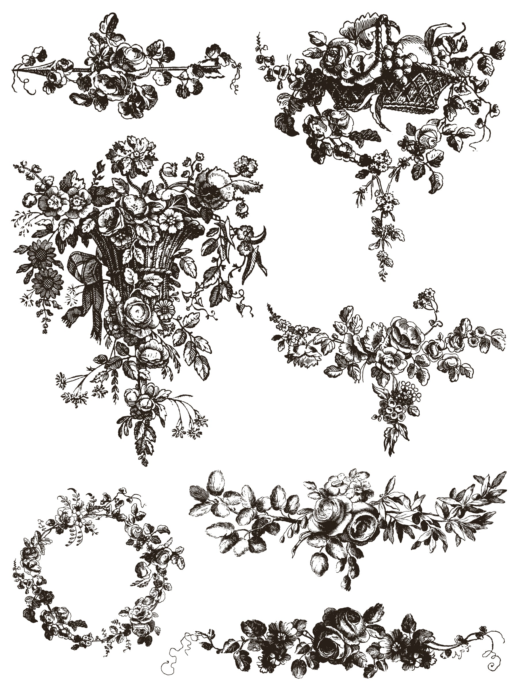 Delft Traditions Noir | Paint Inlay | IOD Iron Orchid Designs