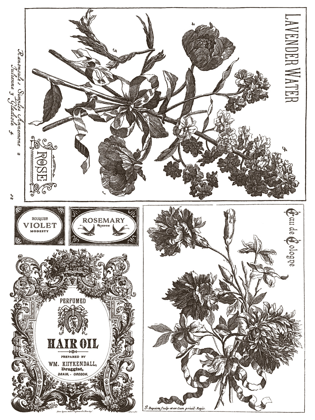 Floriography | Paint Inlay | IOD Iron Orchid Designs