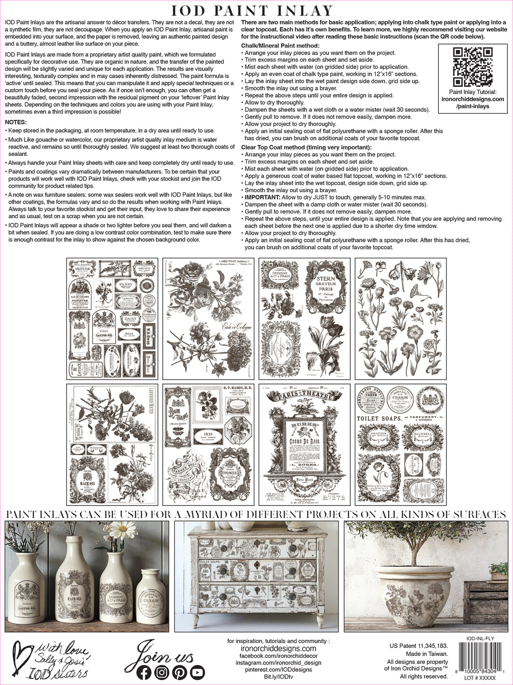Floriography | Paint Inlay | IOD Iron Orchid Designs