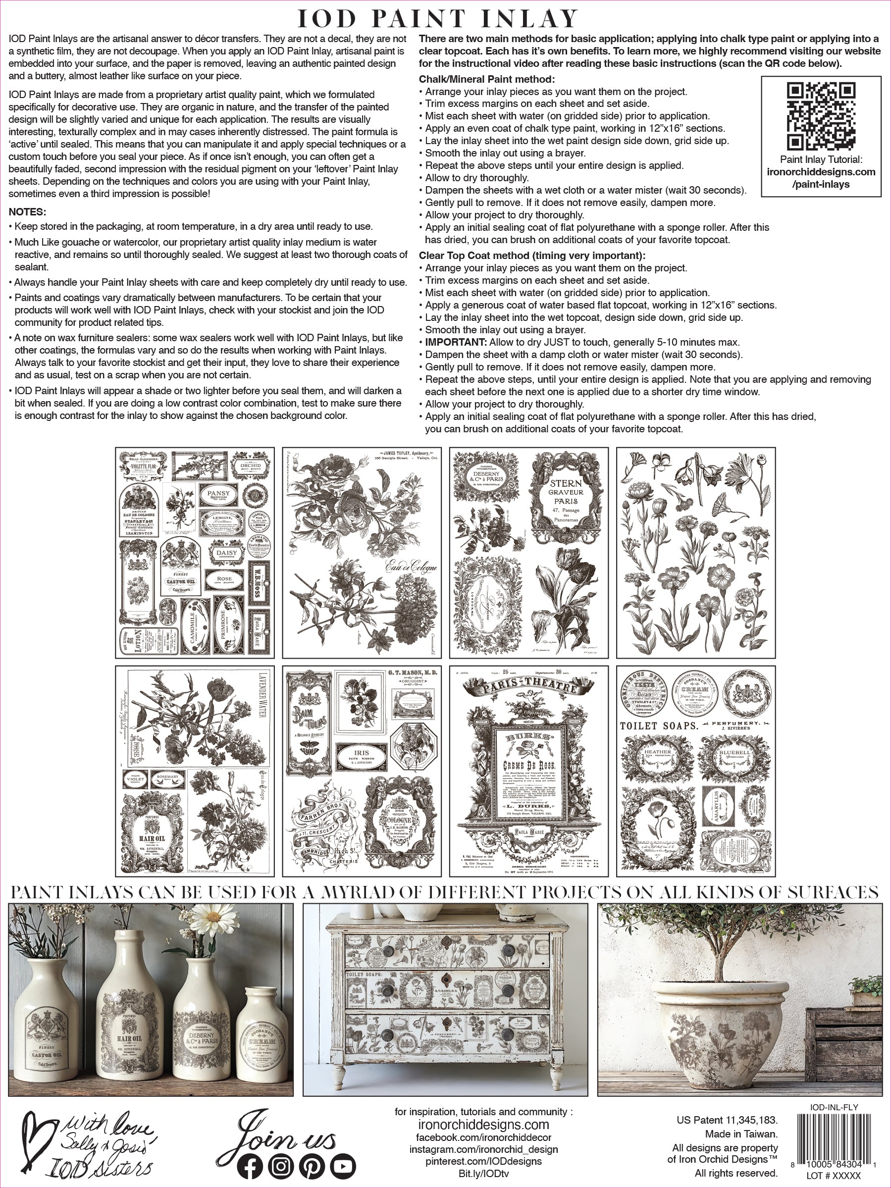 Floriography | Paint Inlay | IOD Iron Orchid Designs