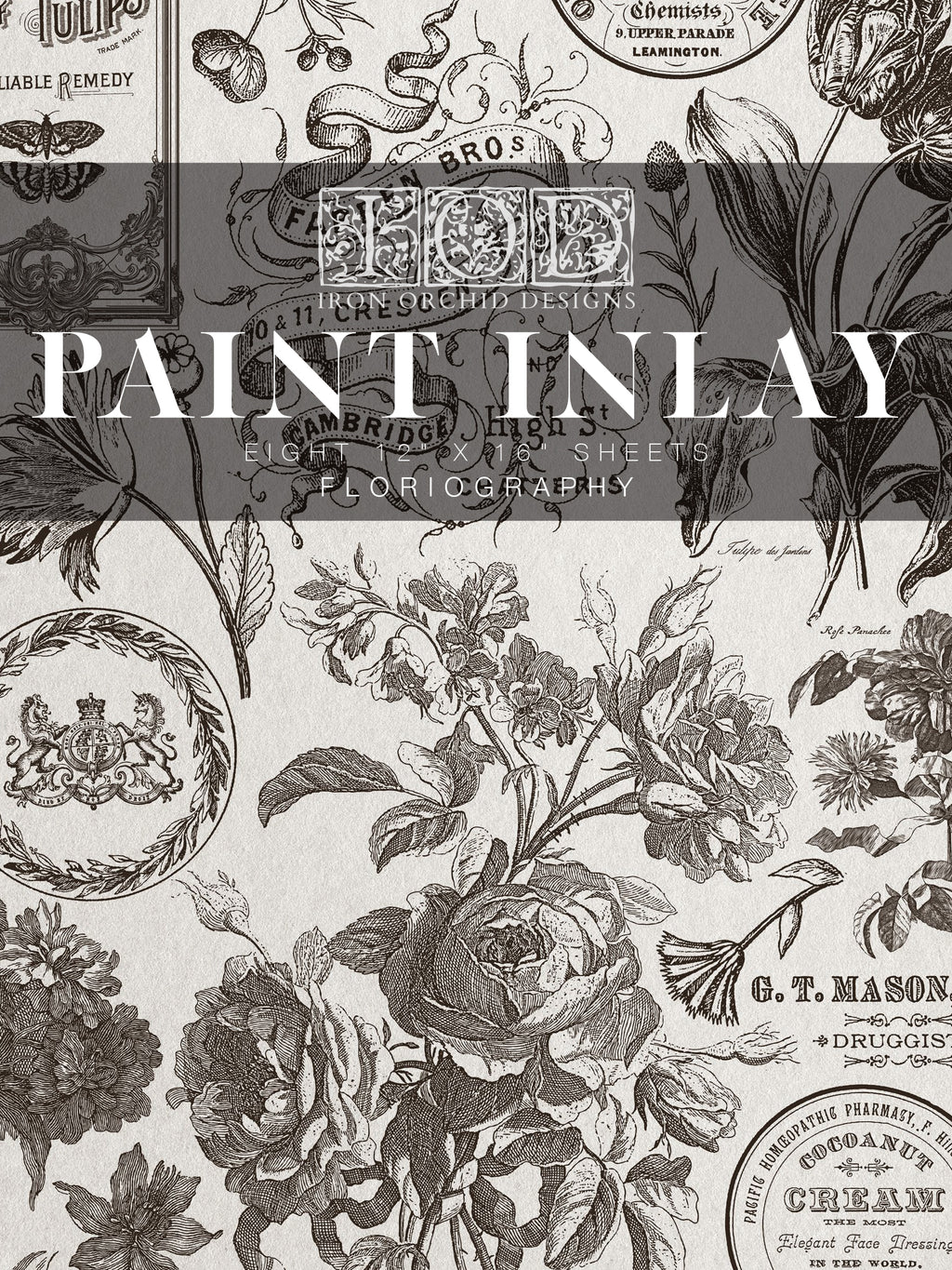 Floriography | Paint Inlay | IOD Iron Orchid Designs
