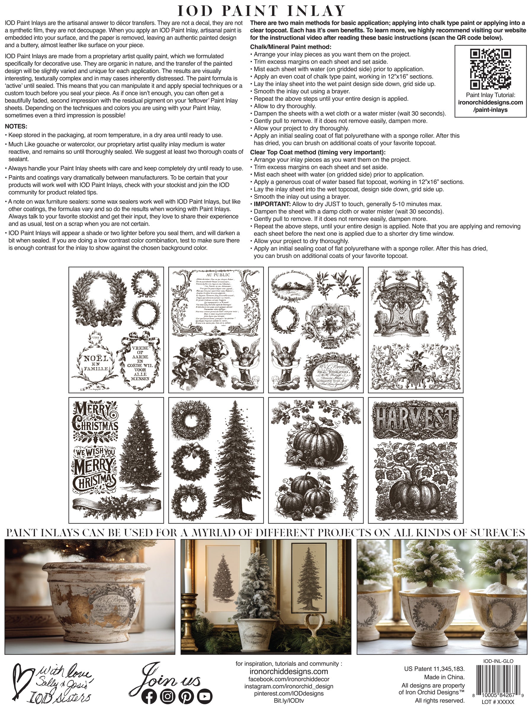 Gloria | Paint Inlay | IOD Iron Orchid Designs