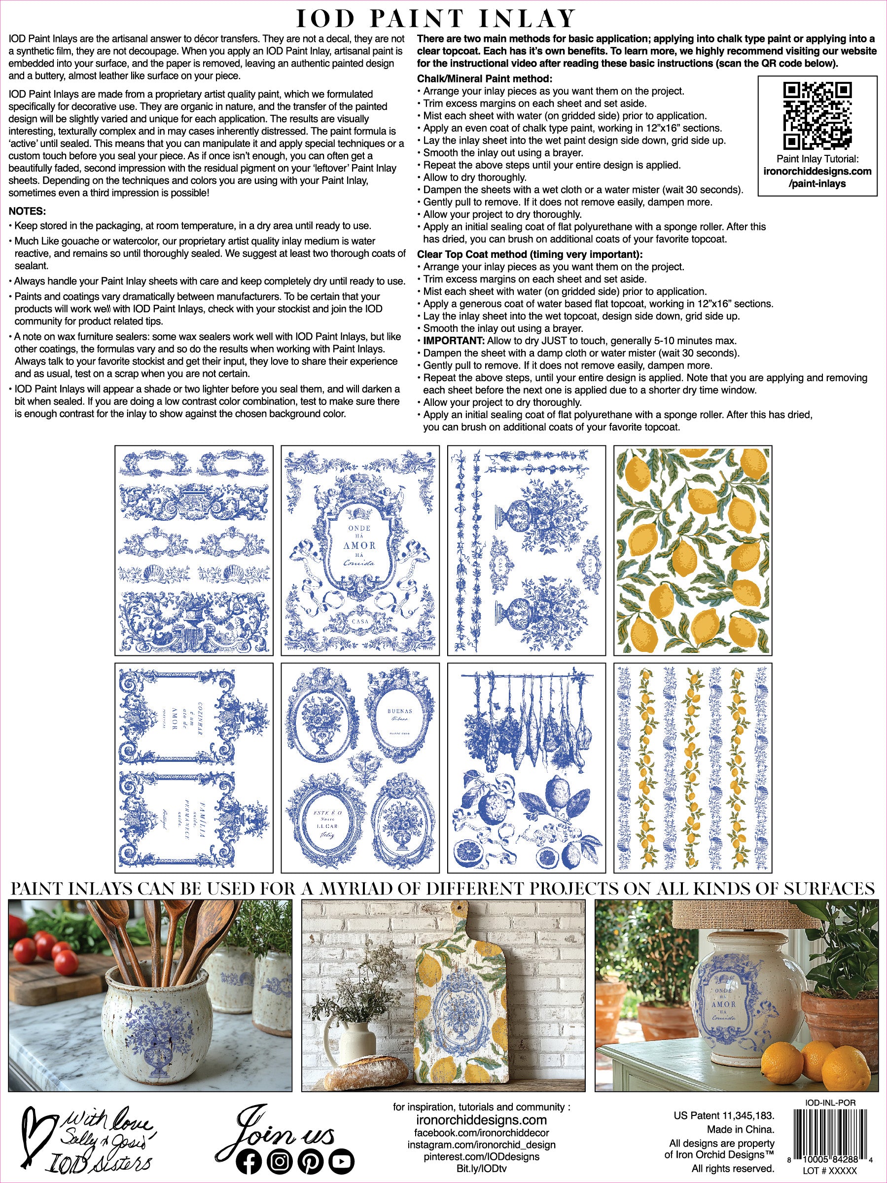 Portofino | Paint Inlay | IOD Iron Orchid Designs