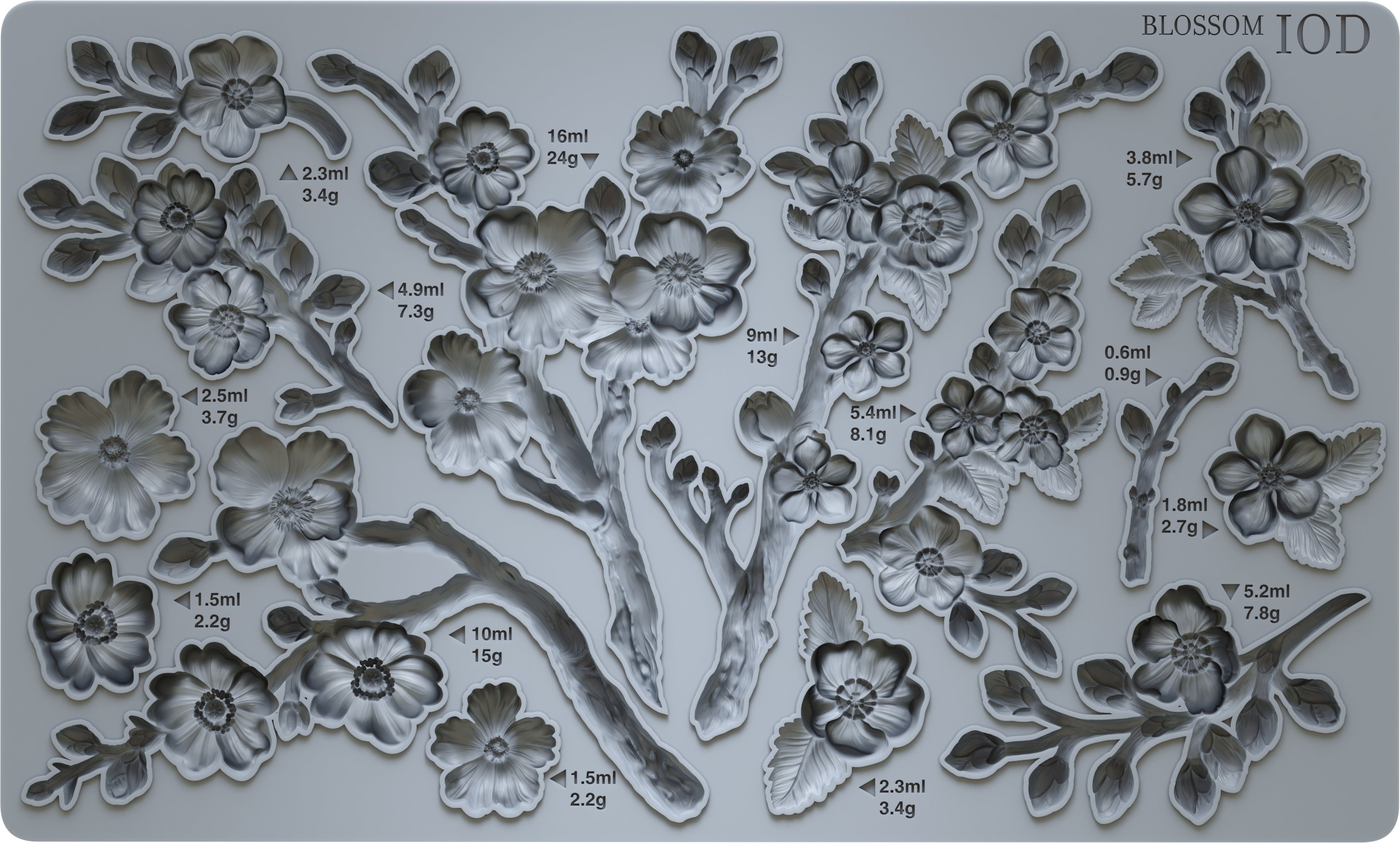 Blossoms | Mould | IOD Iron Orchid Designs