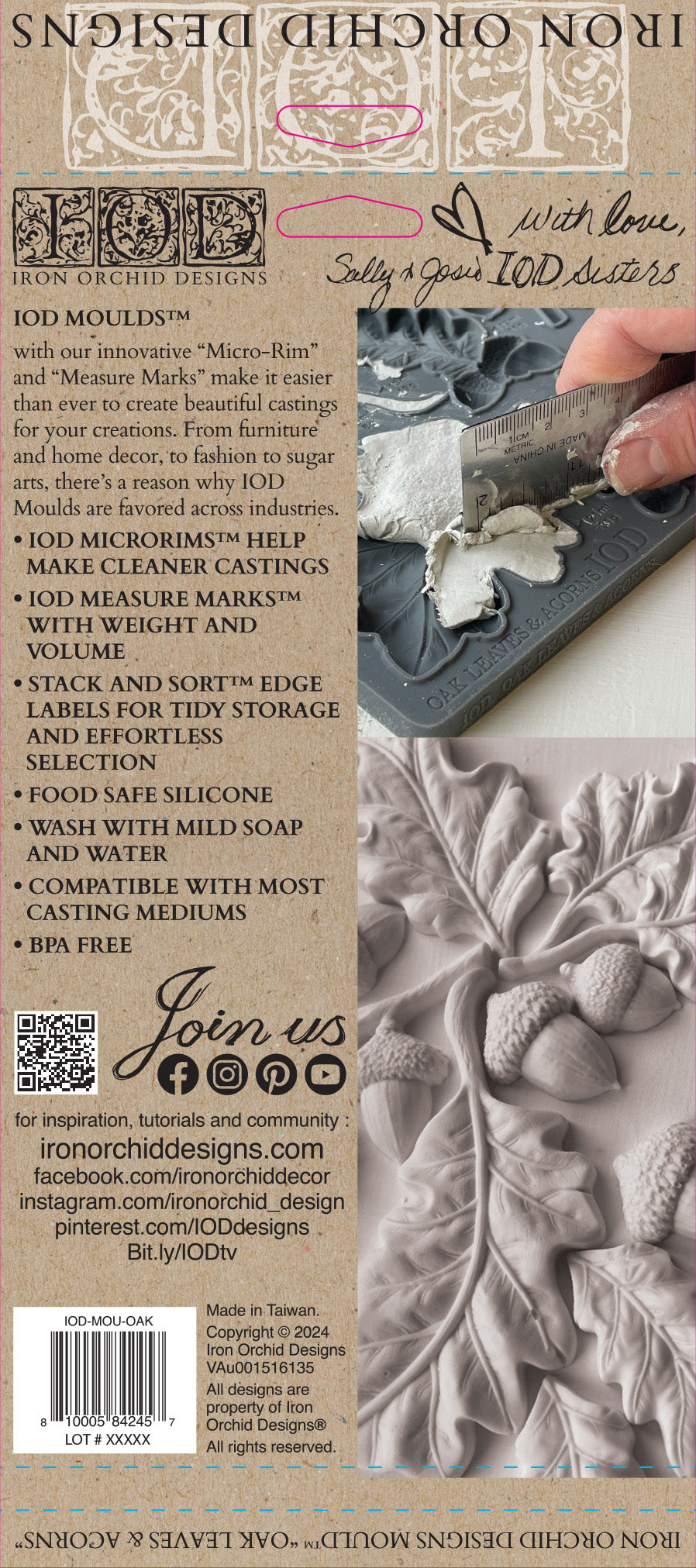 Oak Leaves & Acorns | Mould | IOD Iron Orchid Designs