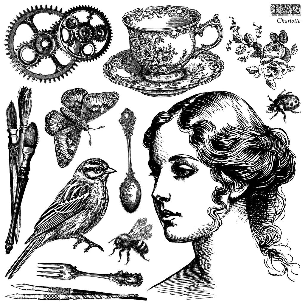 Charlotte | Decor Stamp | IOD Iron Orchid Designs