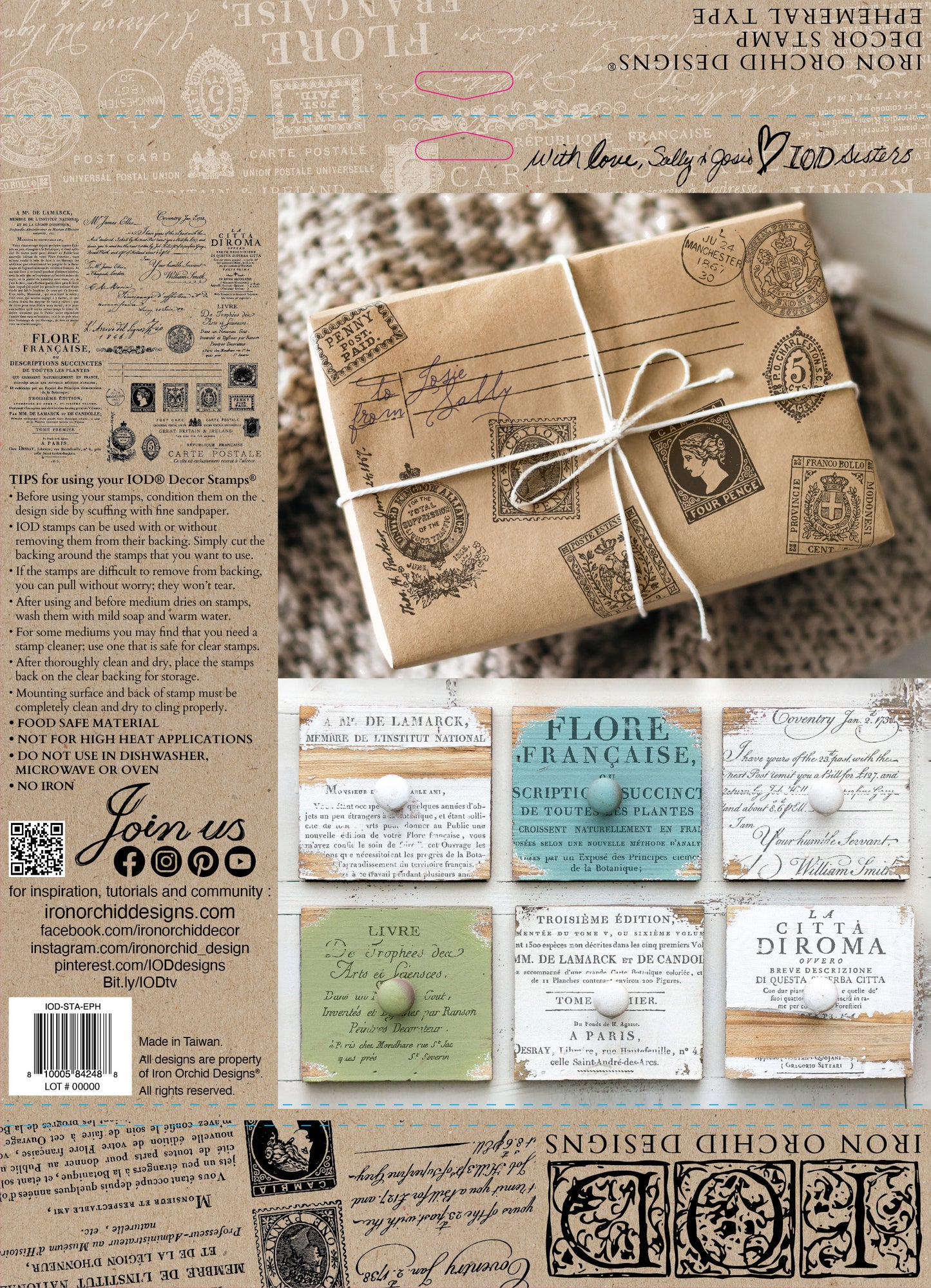 Iron Orchid Designs Ephemeral Type | IOD Decor Stamp