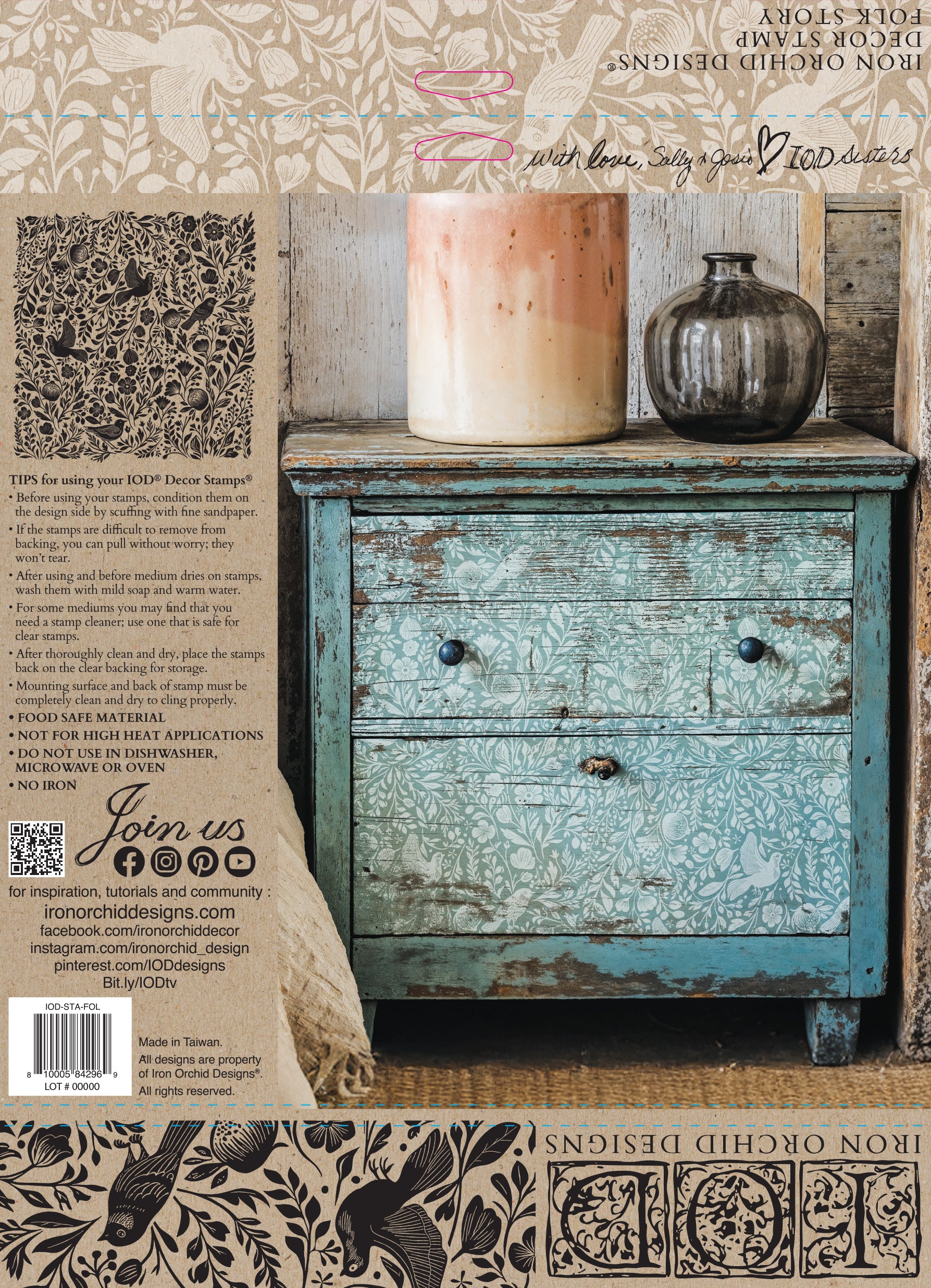 Folk Story | Stamp | IOD Iron Orchid Designs