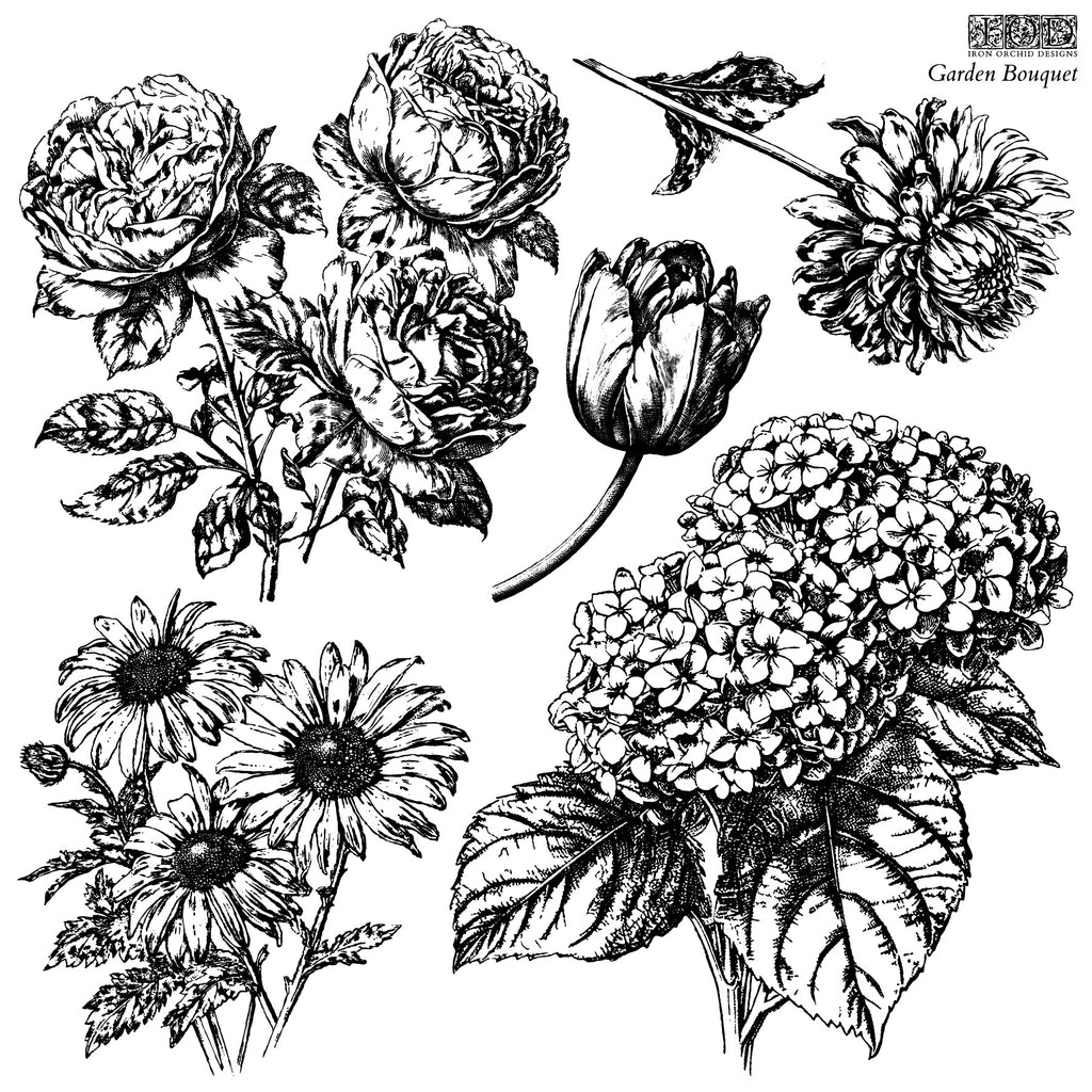 Garden Bouquet | Decor Stamp | IOD Iron Orchid Designs