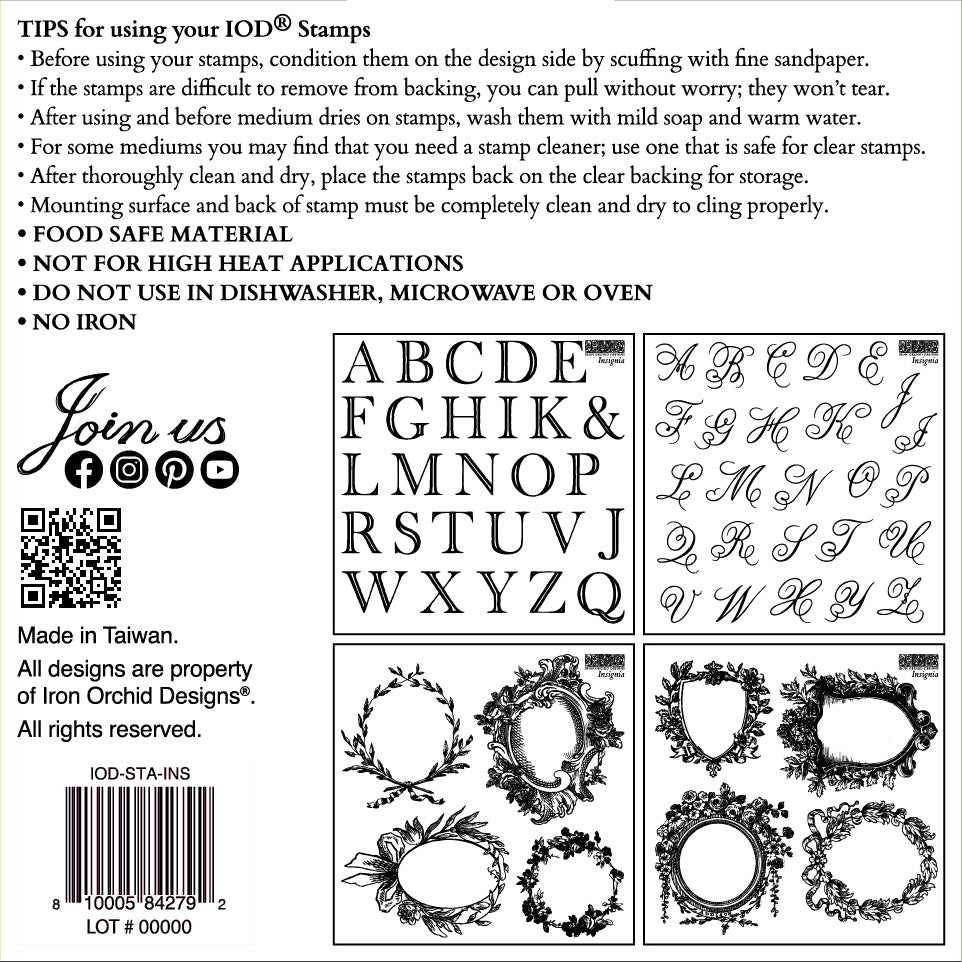 Insignia | Stamp | IOD Iron Orchid Designs