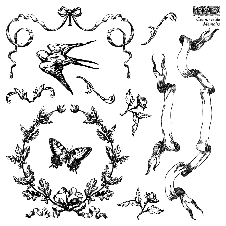 Countryside Memoirs | Stamp | Iron Orchid Designs IOD