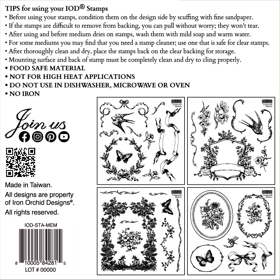 Countryside Memoirs | Stamp | Iron Orchid Designs IOD
