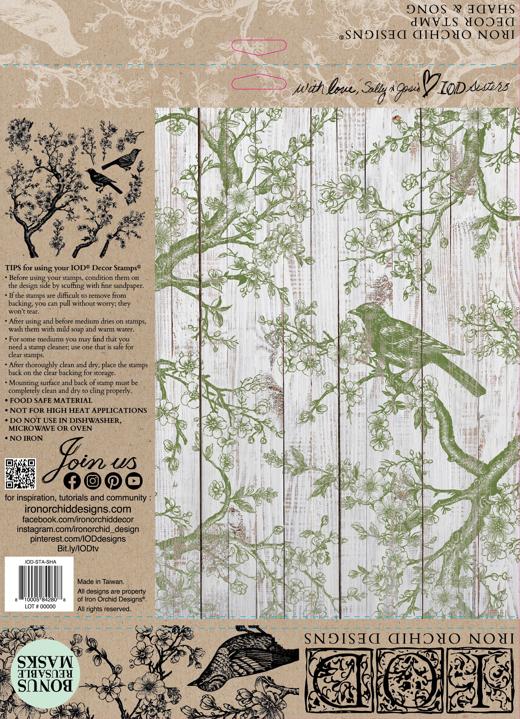 Shade & Song | Stamp | IOD Iron Orchid Designs