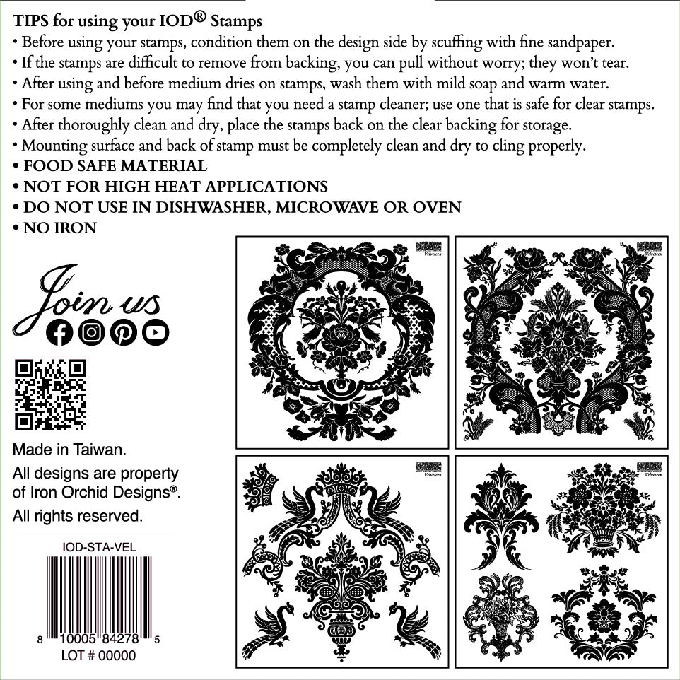 Velveteen | Stamp | IOD Iron Orchid Designs