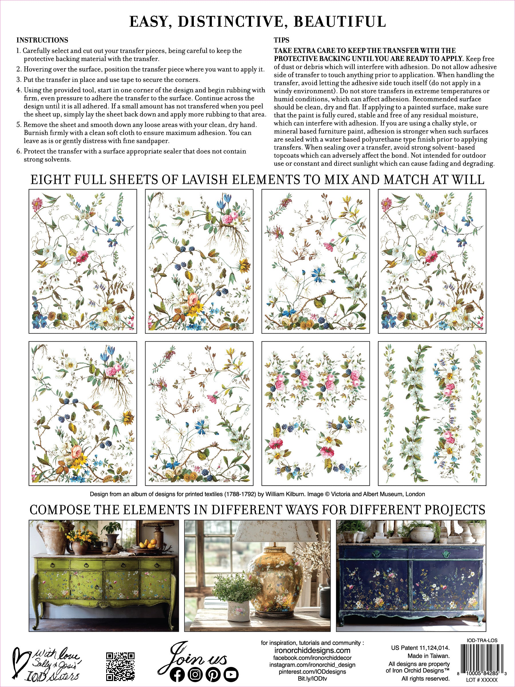 Lost Garden | Transfer | IOD Iron Orchid Designs