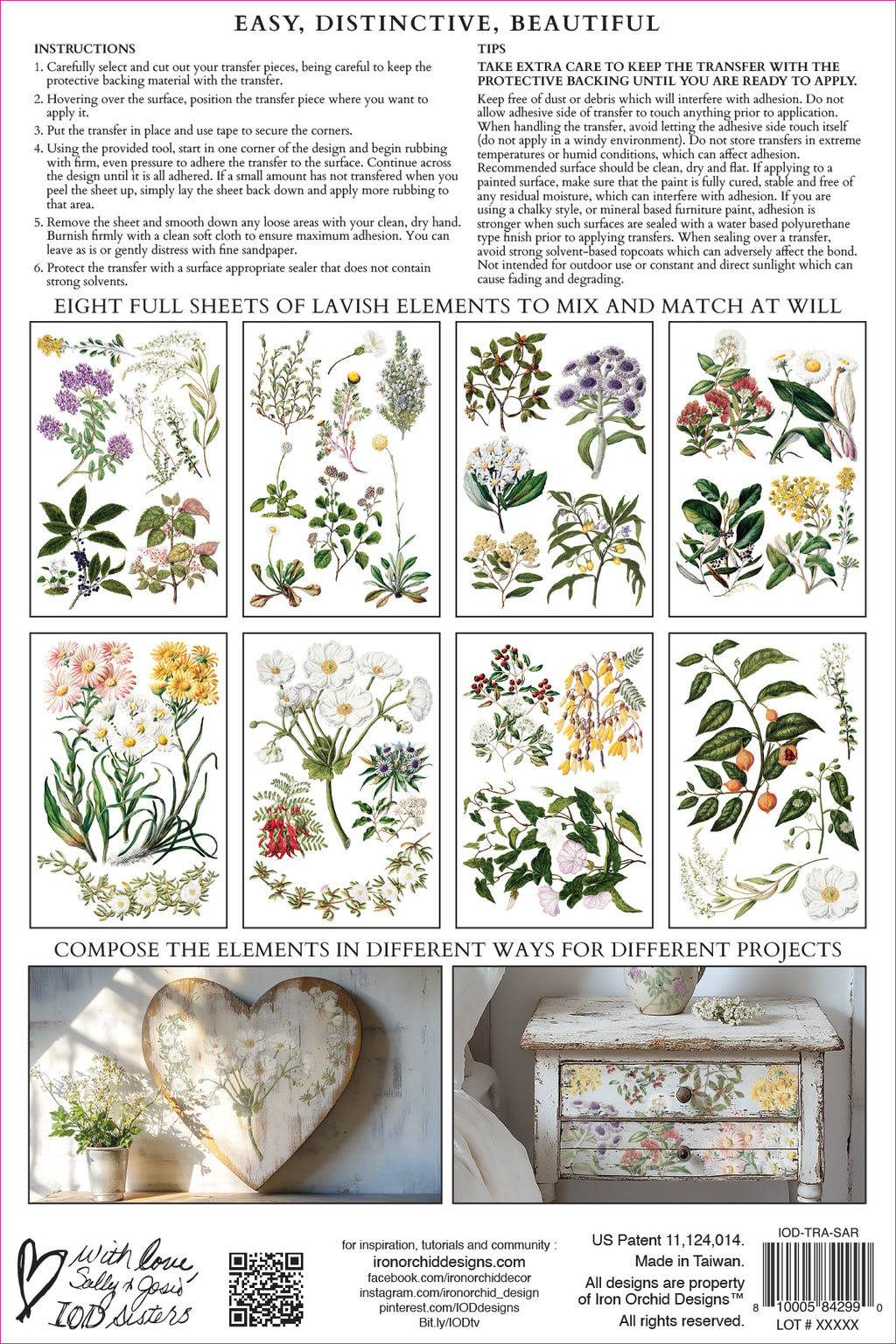 Sarah Featon's Botanicals | Transfer | IOD Iron Orchid Designs