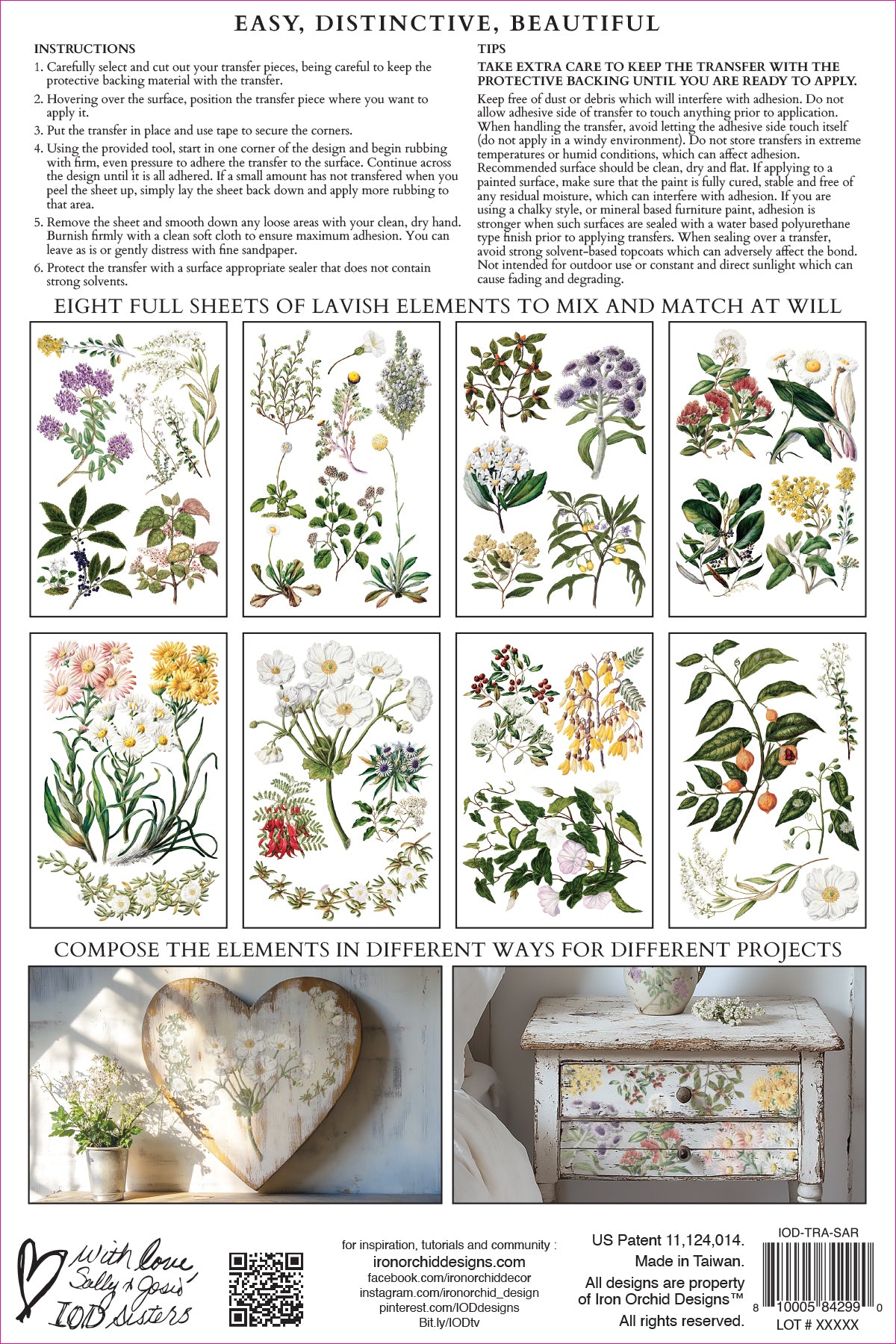 Sarah Featon's Botanicals | Transfer | IOD Iron Orchid Designs