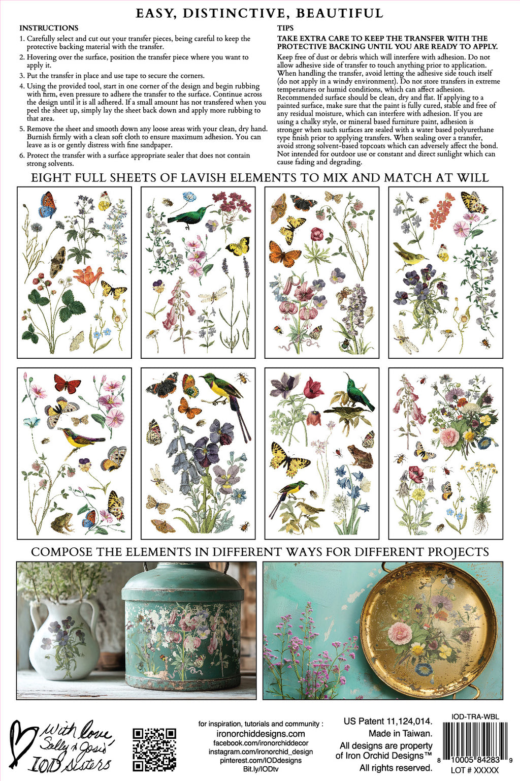 Wilde Bloemen | Transfer | IOD Iron Orchid Designs