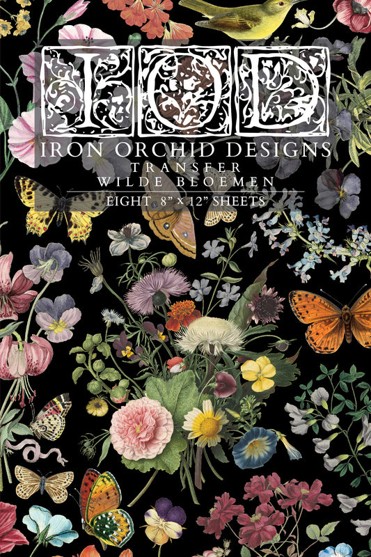 Wilde Bloemen | Iron Orchid Designs Transfer