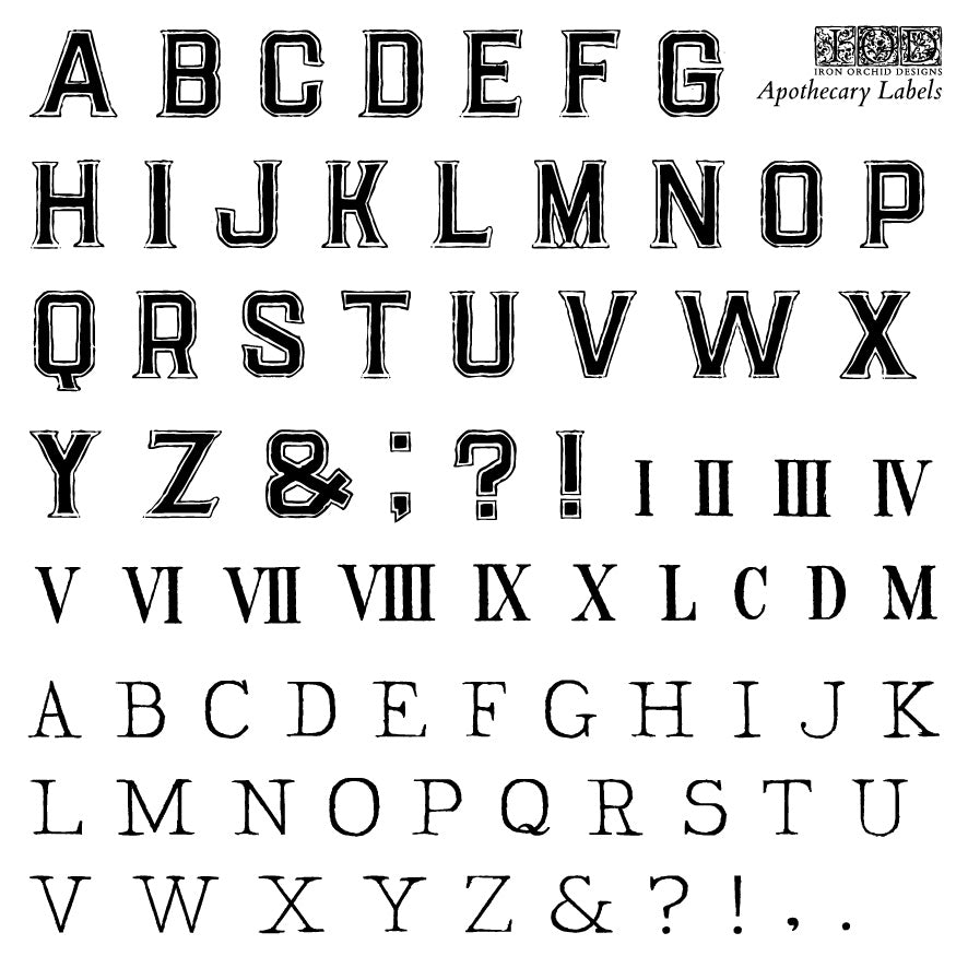 Apothecary Labels | Stamp | IOD Iron Orchid Designs