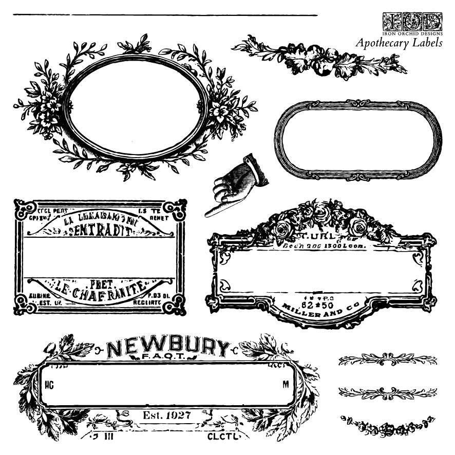 Apothecary Labels | Stamp | IOD Iron Orchid Designs