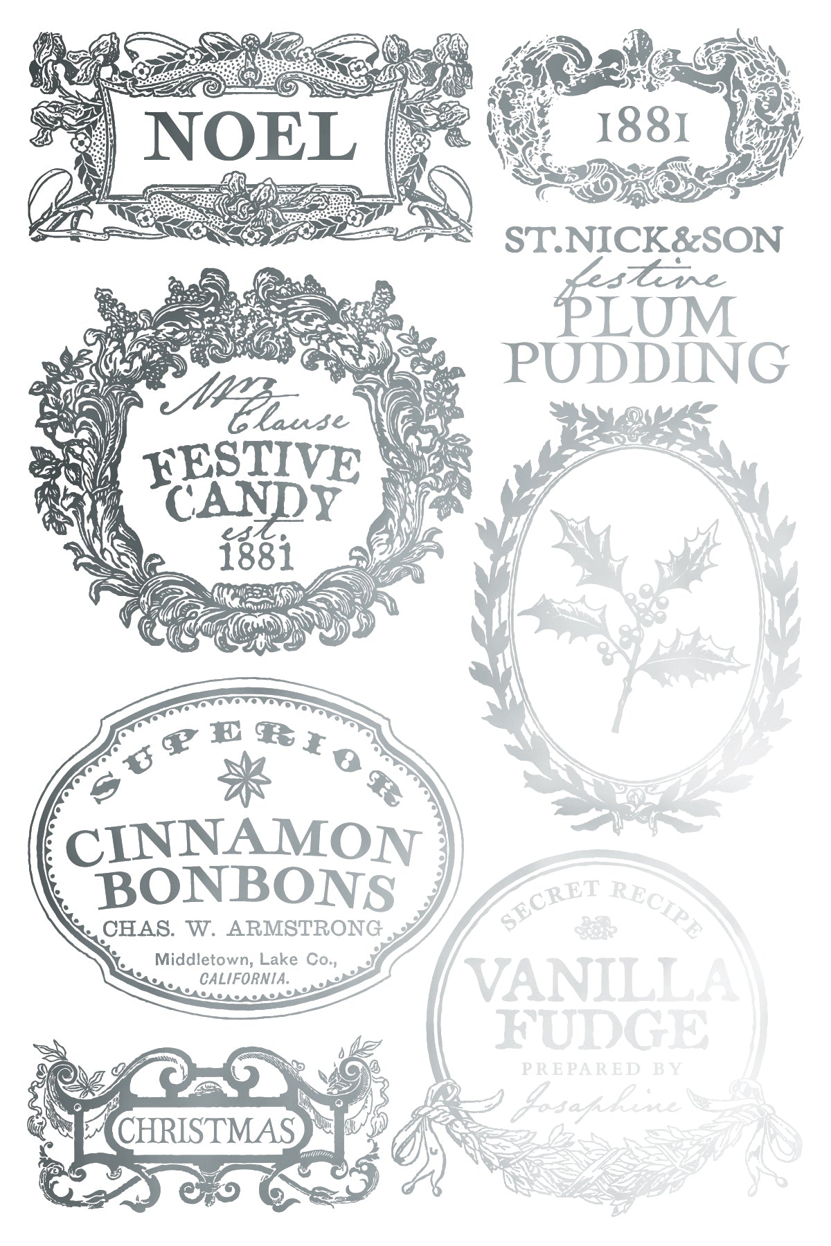 Figgy & Flourish | Gilded Foil Transfer | IOD Iron Orchid Designs