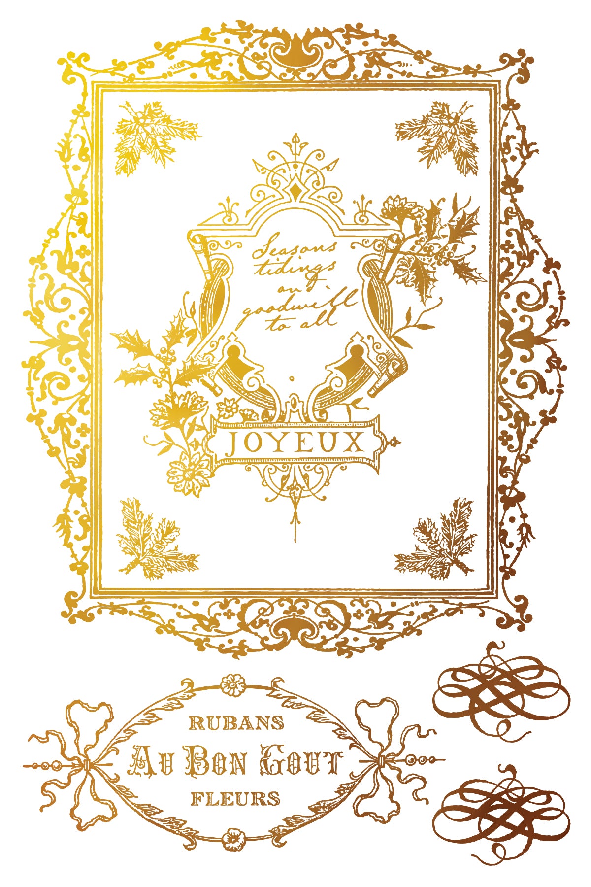 Figgy & Flourish | Gilded Foil Transfer | IOD Iron Orchid Designs