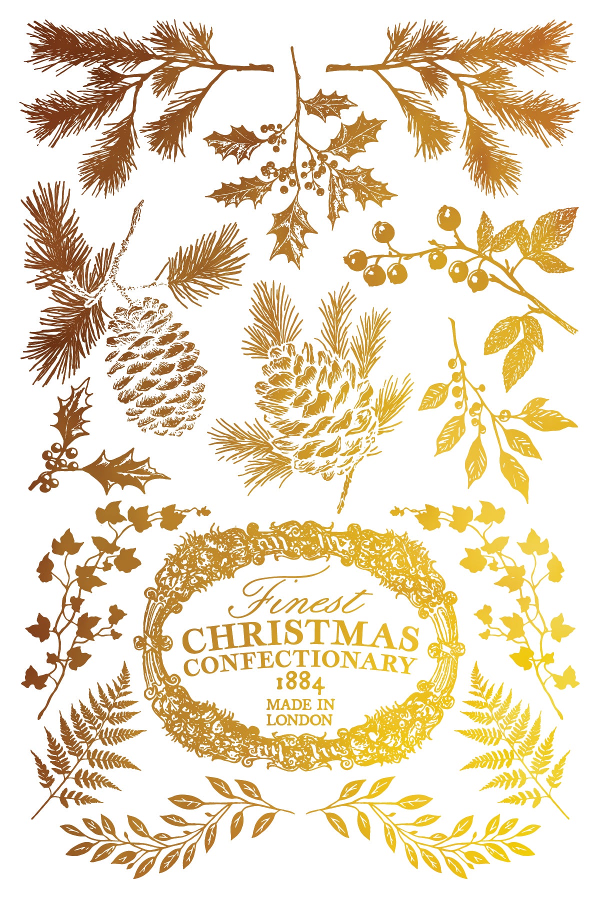 Figgy & Flourish | Gilded Foil Transfer | IOD Iron Orchid Designs