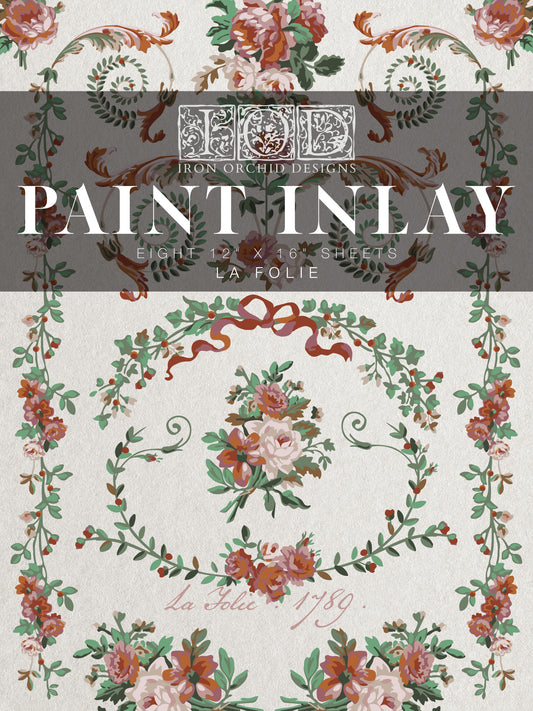 La Folie | Paint Inlay | IOD Iron Orchid Designs