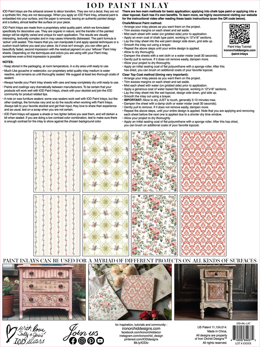 Lattice Rose | Paint Inlay | IOD Iron Orchid Designs
