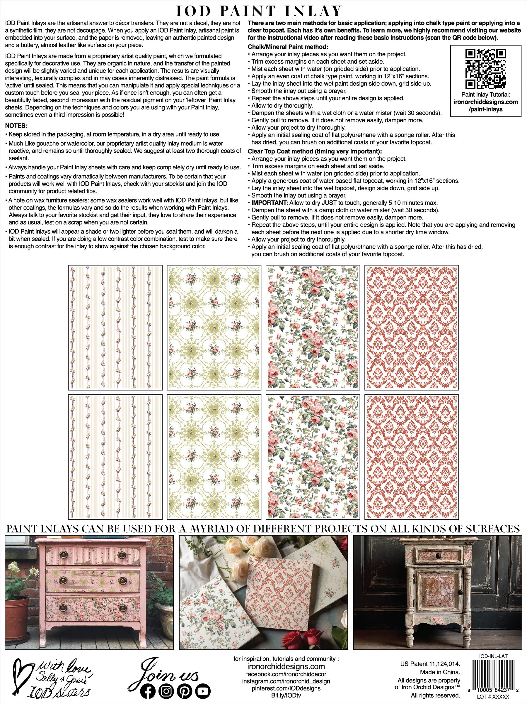 Lattice Rose | Paint Inlay | IOD Iron Orchid Designs