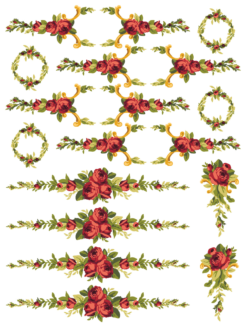 Petite Fleur Red | Paint Inlay | IOD Iron Orchid Designs